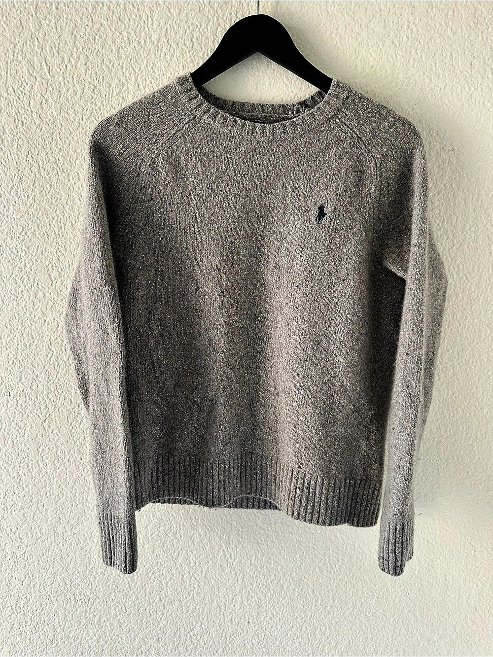 Polo Ralph Lauren Men’s Speckled Wool Blend Crewneck Sweater Gray